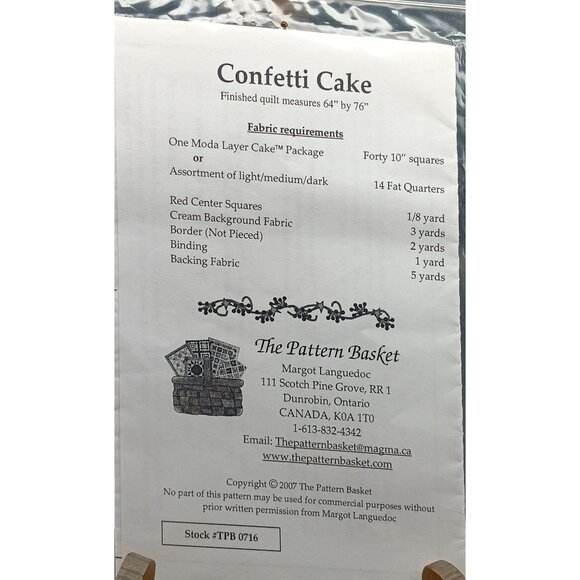 Confetti Cake Quilt Pattern By The Pattern Basket - Picture 2 of 2